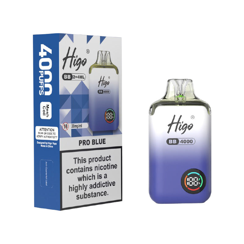 Higo BB 4000 Pro Blue Prefilled Pod Kit