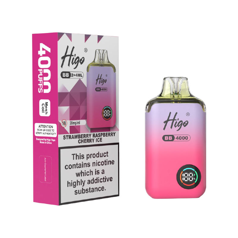 Higo BB 4000 Strawberry Raspberry Cherry Ice Prefilled Pod Kit