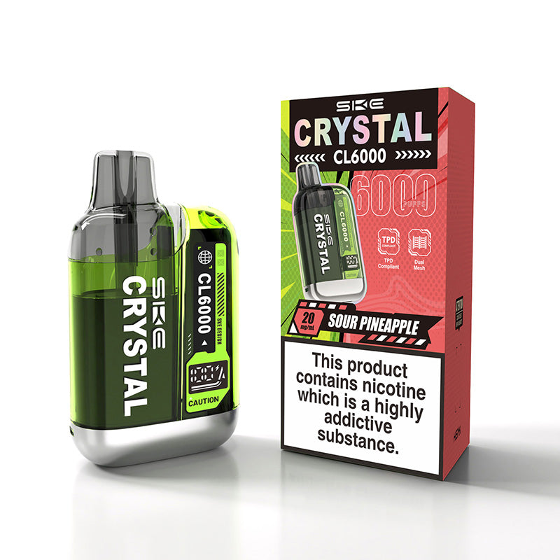 SKE Crystal CL6000 Sour Pineapple Prefilled Pod Kit